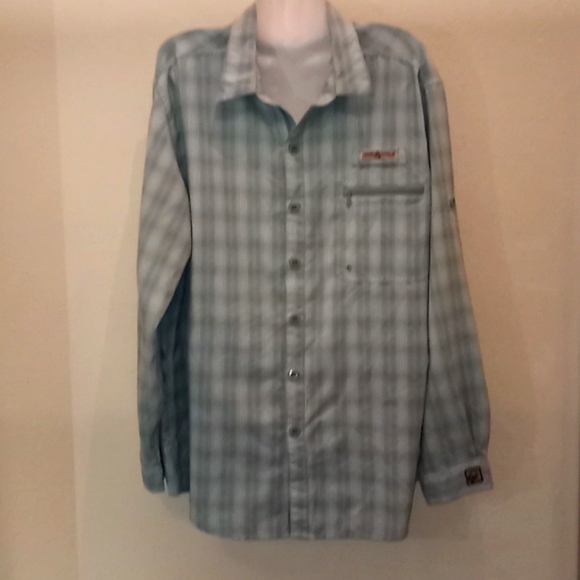Hook & Tackle Plaid  Button Down Fishing Gear Shirt-0618 - Picture 5 of 12